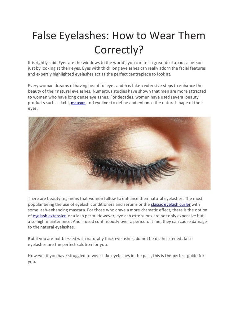 How Do False Eyelashes Work